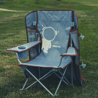Kids Outdoor Folding Chair with Sunshade, Portable Camping Beach Moon Chair for Toddlers