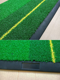 New Golf Hitting Mat Dual-Color Grass Non-Slip Rubber Base Golf Swing Practice Mat Customizable Logo