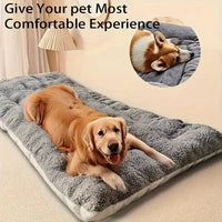 Pet Dog Bed Mat Winter Warm Plush Thickened Soft Cushion for Large Dogs Crate Pad