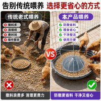 Durable Anti-Scatter Poultry Feeder Trough for Chickens Ducks Geese Outdoor Use