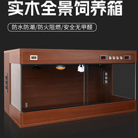 Smart Wooden Reptile Terrarium with Thermostatic Control for Lizards Snakes Tortoises
