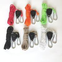Reflective Guy Line Rope with Pulley Adjuster for Outdoor Camping Tents and Tarps