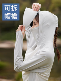 UV Protection Cooling Hoodie for Men and Women, UPF 50+ Quick Dry Sun Protection Jacket with Visor