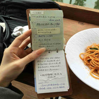 Mini Loose-Leaf Notebook with Vertical Lines, Portable Pocket Journal for Notes and Scrapbooking