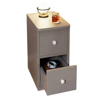 Modern Minimalist Narrow Bedside Table with Storage