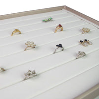 PU Leather Jewelry Display Tray for Rings, Necklaces, Bracelets, and Earrings