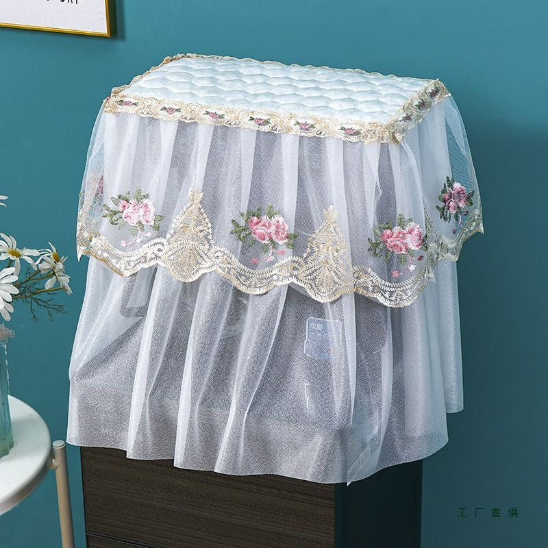 Lace Embroidered Water Dispenser Dust Cover for Tea Bar Machine, Modern Style