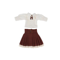 OB11 BJD Doll Roman Holiday Pleated Skirt Set