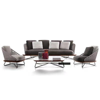 Outdoor Rattan Wicker Patio Furniture Set with Coffee Table for Balcony Garden Villa Hotel