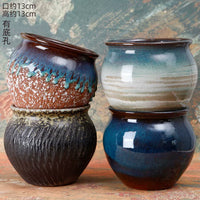 Ceramic Planter Pots for Succulents and Orchids, Large Caliber Clay Flower Pots