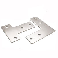 L T Cross Corner Bracket Connector Plate for 2020 3030 4040 Aluminum Profile, Stainless Steel Black Right Angle Joint