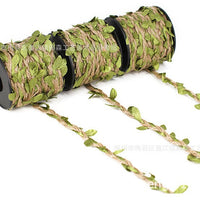 Green Leaf Jute Rope Woven Vine for DIY Crafts & Decorations
