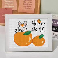 Year of the Rabbit Cross Stitch Kit for Beginners - Small Embroidery Craft for Students
