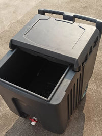 120L Commercial Mobile Ice Bin Cart with Wheels and Sliding Lid for Hotels