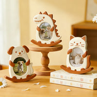 Teeter-Totter Animal Photo Frame Resin Molds for DIY Crafts - Cat, Dog, Dinosaur Designs
