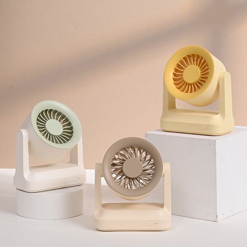 2026 Mini USB Desk Fan, Portable Rechargeable Quiet Personal Fan with Long Battery Life, Rotatable for Office Home Outdoor