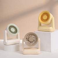 2026 Mini USB Desk Fan, Portable Rechargeable Quiet Personal Fan with Long Battery Life, Rotatable for Office Home Outdoor