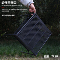 Portable Lightweight Carbon Fiber Folding Camping Table with Storage Net for Outdoor Travel