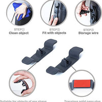 Self-Adhesive Silicone Cable Organizer Clips for Desk & Car - Data Cable Management Fixer