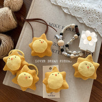 Forest-Inspired Cotton Linen Lion Charm Keychain Bag Pendant Necklace