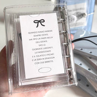 Transparent M5 3-Fold Loose-Leaf Planner with Card Storage