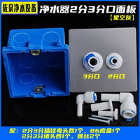 Water Purifier Wall Mount Panel Socket with Quick Connect Fittings for PE Pipe