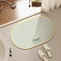 Diatomaceous Earth Bath Mat Non-Slip Quick Dry Absorbent Doormat for Bathroom and Entryway