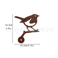 Metal Rusty Bird Silhouette Garden Art Sculpture Outdoor Yard Decor
