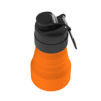 520ml Collapsible Silicone Water Bottle with Hook for Travel, Cycling, and Coffee