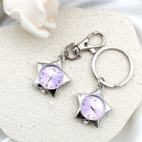Star Clock Keychain Pendant Gift for Couples