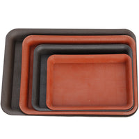 Rectangular Frosted Resin Succulent Planter Tray with Drainage Base