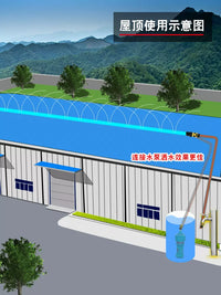Roof Cooling Sprinkler System with Micro-Spray Irrigation Hose for Outdoor Temperature Reduction