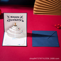 Premium 3D Pop-Up Birthday Greeting Card for Business Clients & Employees with Envelope