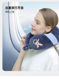 Memory Foam U-Shaped Neck Pillow for Travel and Office Naps