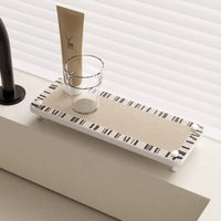 French Diatomaceous Earth Absorbent Mat for Bathroom Countertop and Vanity