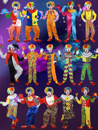 Adult Clown Costume Set for Halloween Cosplay and Stage Performance