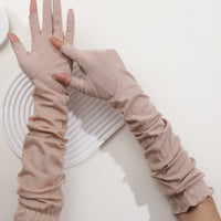 Women's Cotton UV Protection Arm Sleeves for Driving & Cycling