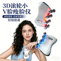 5-Color Light 3D Roller Hot Compress Massager for Face, Neck, Arms, and Legs