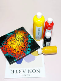 Fluid Art Pouring Paint Set with Silicone Oil for DIY Canvas Painting