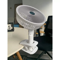Clip-on Mini Fan Portable Handheld USB Rechargeable for Home Office Dormitory Desk Wall Mount
