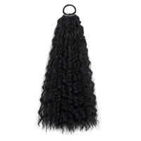 Curly Ponytail Extension Synthetic Hairpiece with Elastic Band for Women