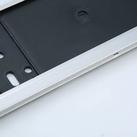 European/Russian Stainless Steel License Plate Frame with Plastic Base