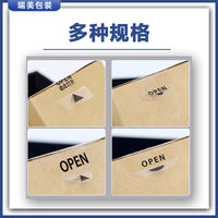 Transparent Easy-Tear OPEN Arrow Label Stickers for Packaging