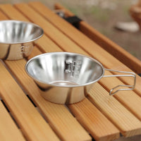 Outdoor 304 Stainless Steel Sierra Bowl Set with Storage Bag for Camping and Picnics