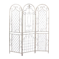 Distressed Iron Garden Trellis for Climbing Plants, Roses, and Clematis