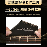 Guitar String Action Gauge Ruler Set for Fret Leveling and Neck Adjustment