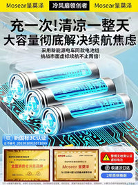 Smart APP Control USB Desk Fan with Oscillation, Quiet Portable Cooling Fan for Office, Dorm, Stroller