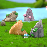 Miniature Resin Mountain Aquarium Ornament for Micro Landscape Gardening