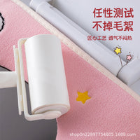 Cartoon Toilet Seat Cover Cushion, Waterproof PU Sponge Pad for Winter, Breathable Plush Fabric Bathroom Mat