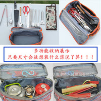Portable Ethnic Style Cutlery Storage Bag for Outdoor Camping Picnic